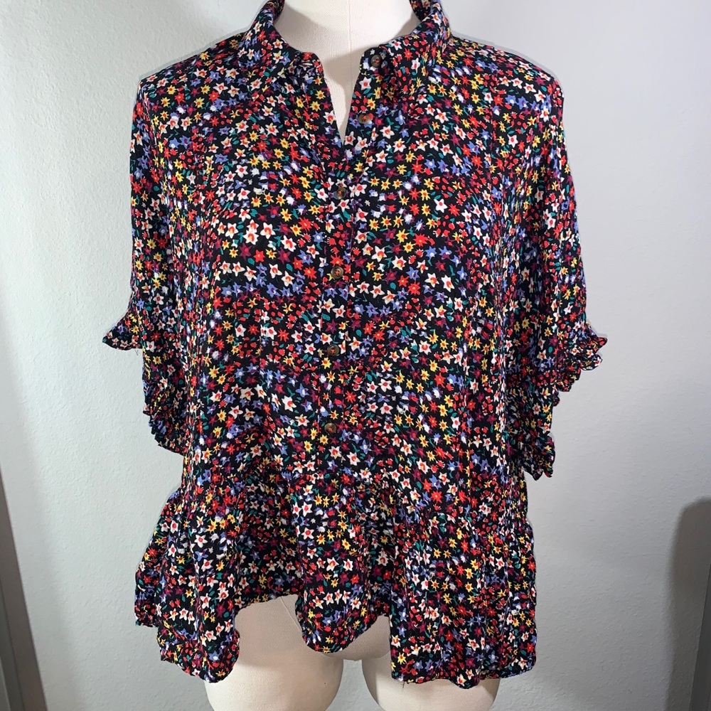 Maeve floral shirt - size large